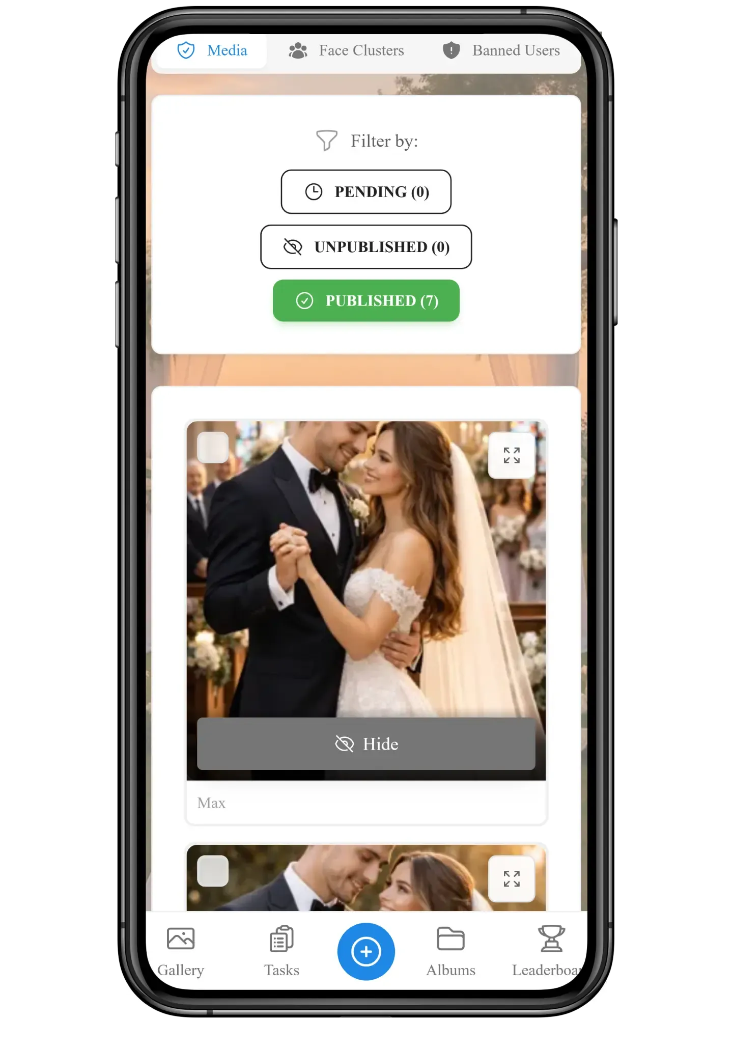 Mobile moderation interface for quick approvals