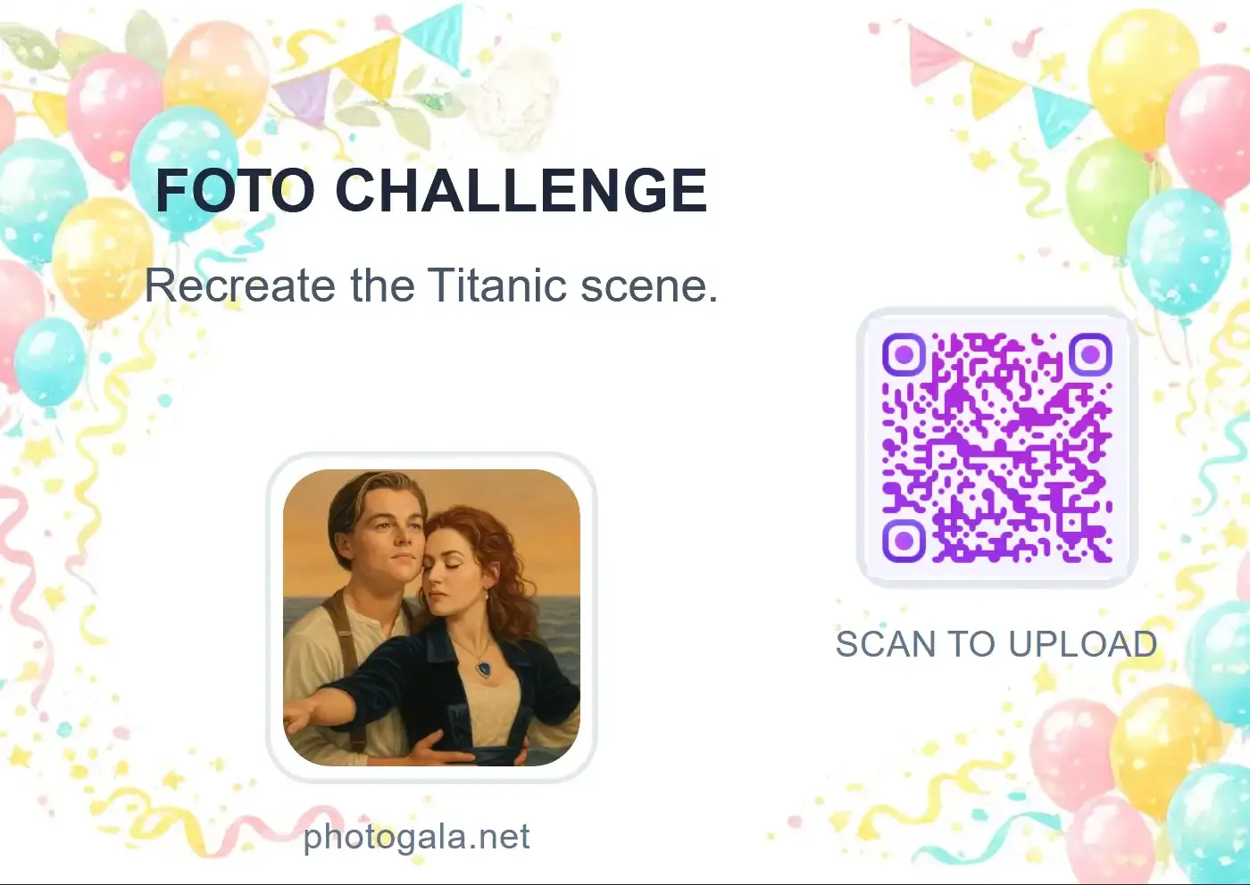 Photo challenge with example preview