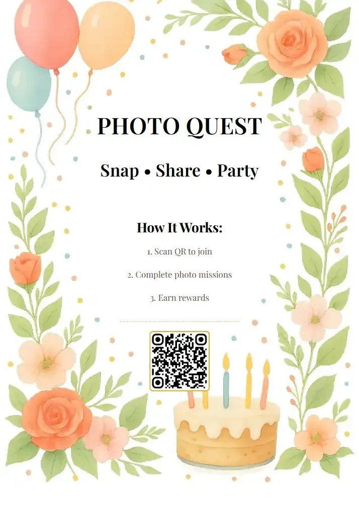 Guest scanning a QR code at an event