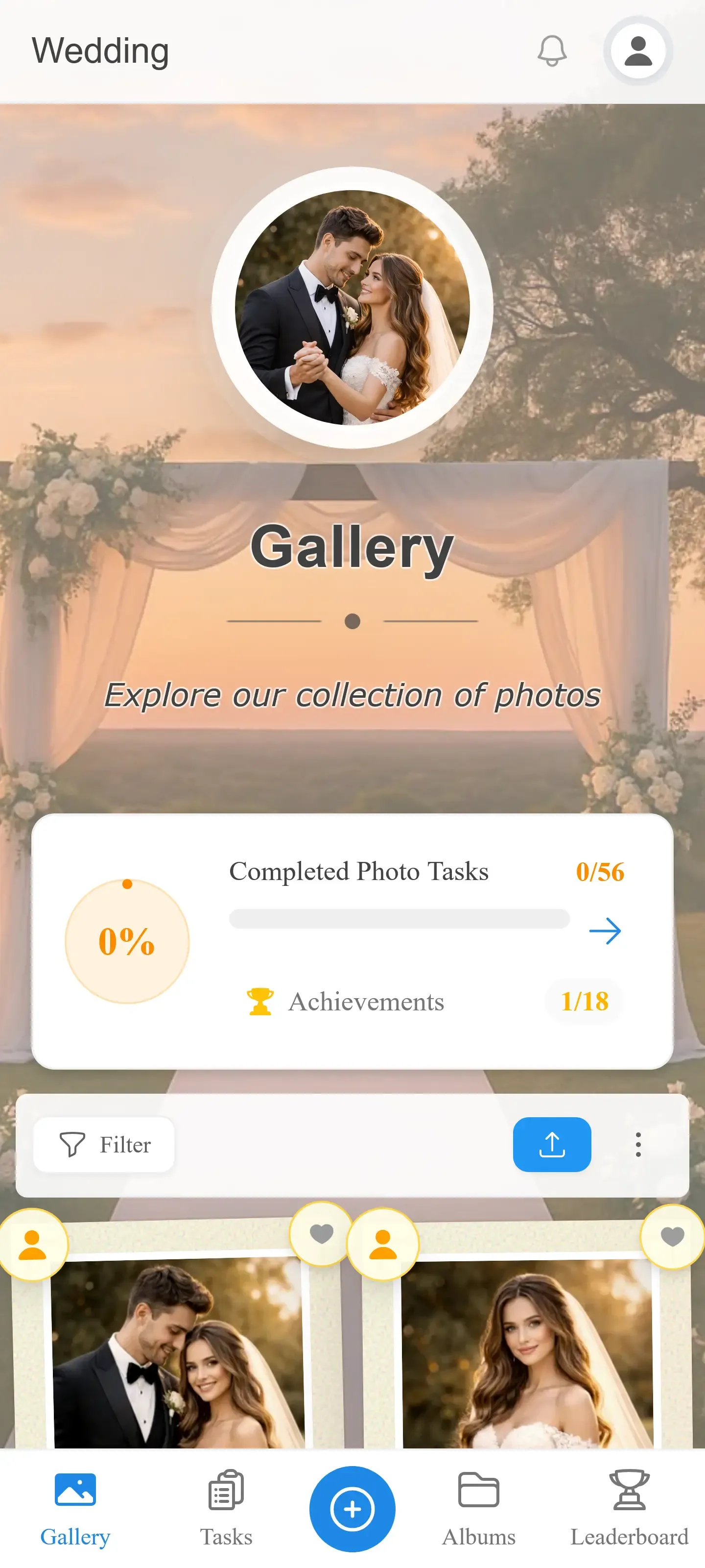 Photogala guest gallery view on mobile